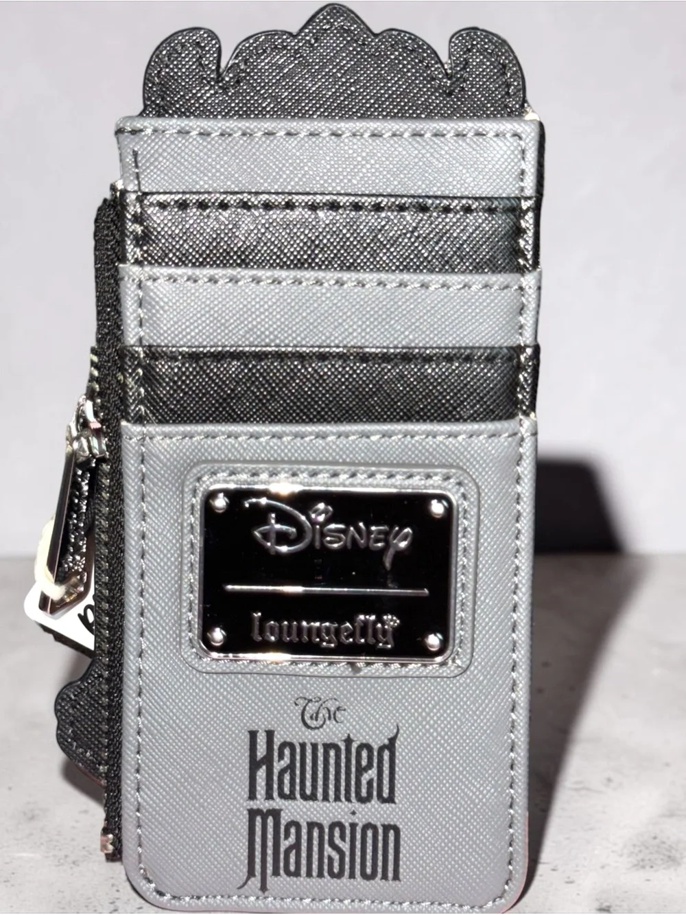 Loungefly Disney Haunted Mansion Clock Welcome Foolish Mortals Cardholder